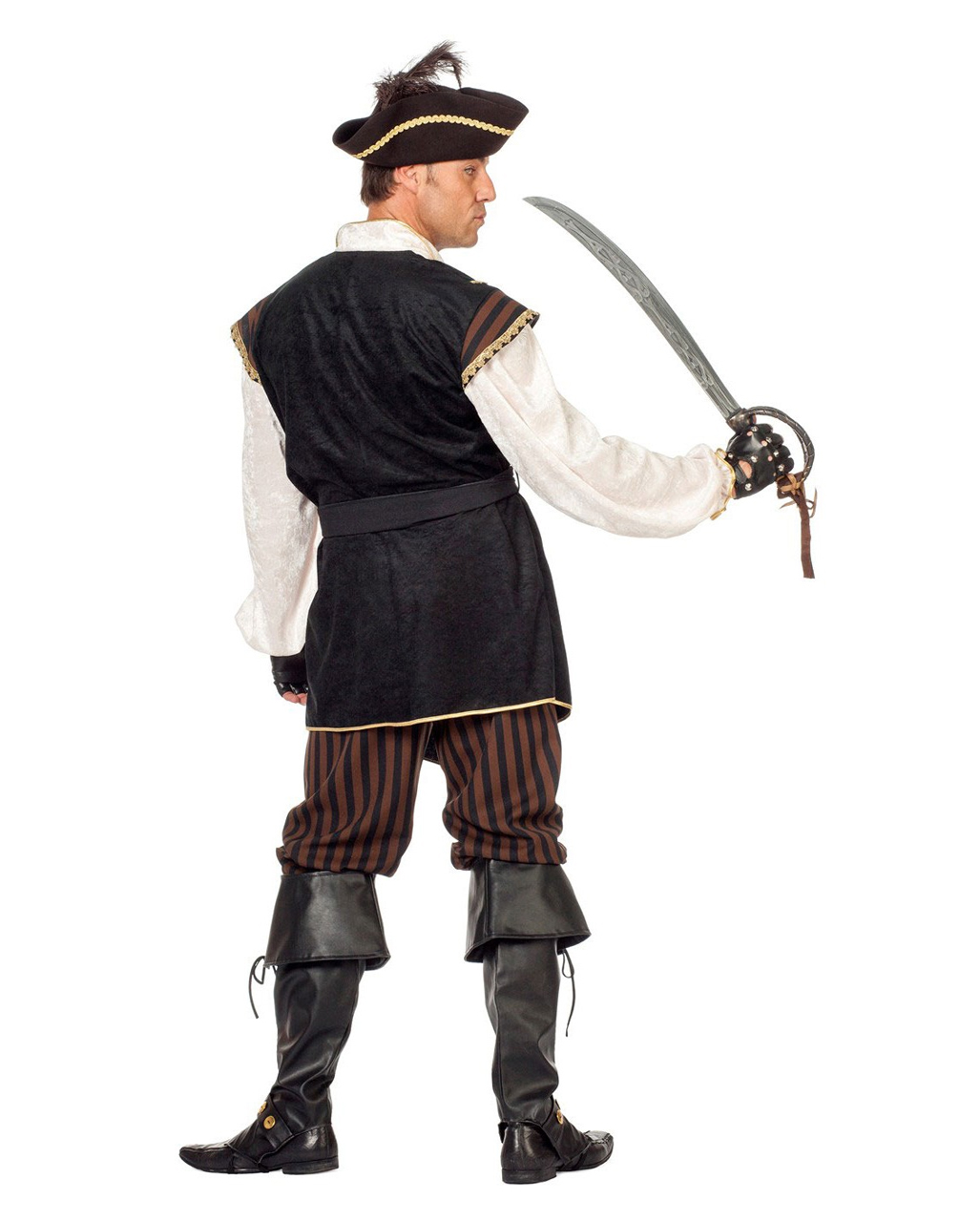 Pirat Herren Karneval Kostüm 5 tlg Fasching Verkleidung Seeräuber Hochwertig 