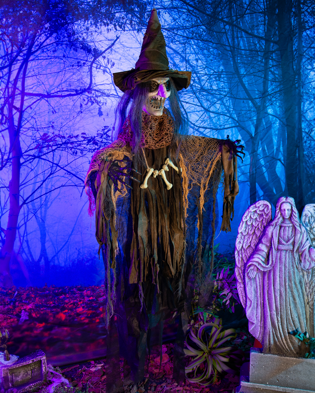 Slashing Voodoo Witch With Light & Sound 110cm ★ | - Karneval Universe