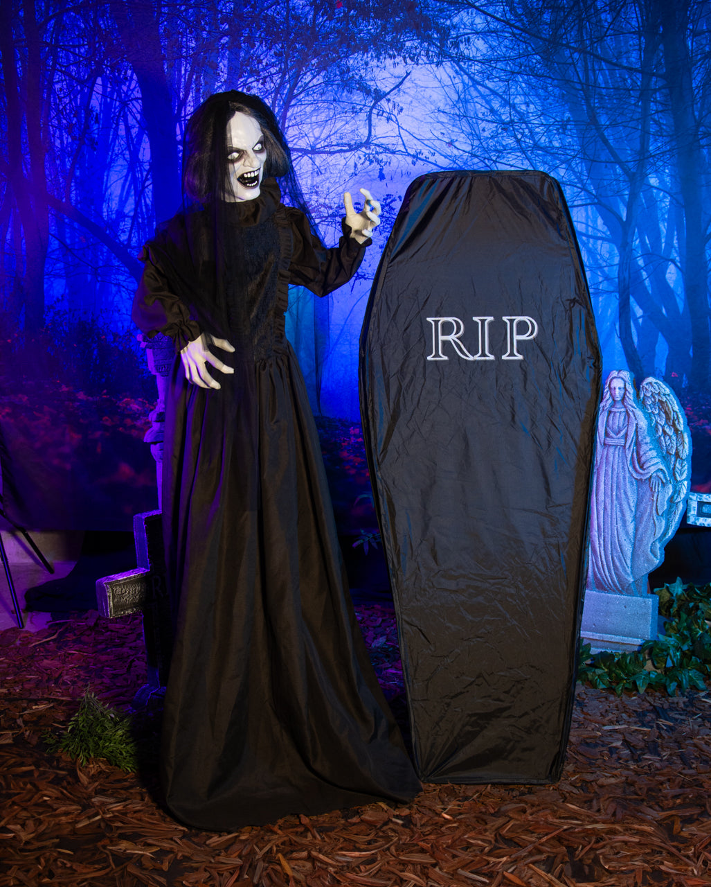 Viving Terror Board – Halloween-Dekoration Mit Bewegung, Licht & Sound, 49 X 7 X 35,5 Cm