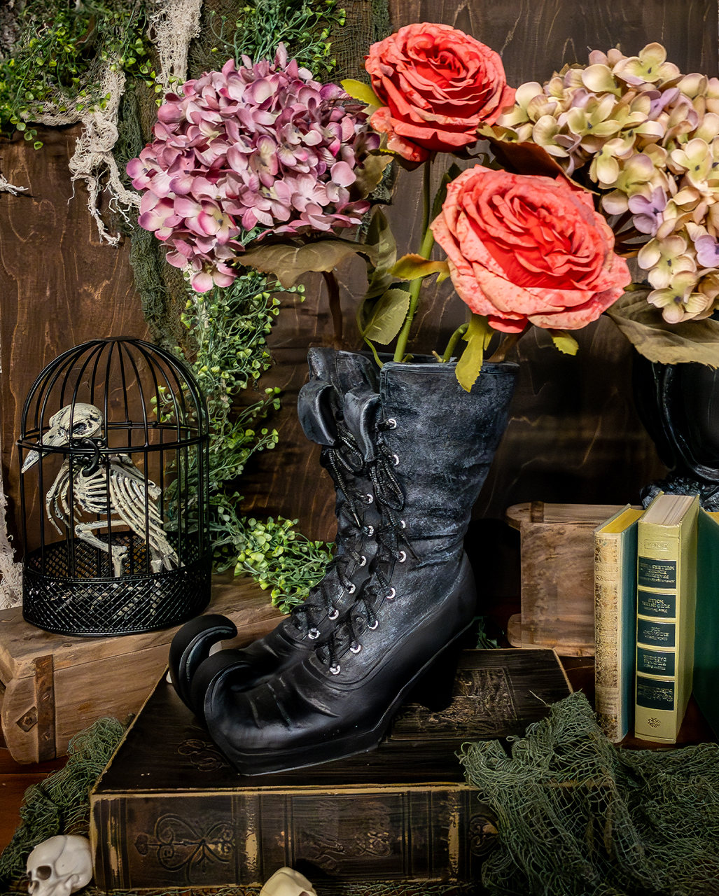 Rotten Skeleton Raven 20cm as Halloween decoration | - Karneval Universe